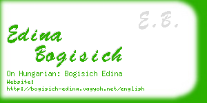 edina bogisich business card